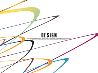 White background with gradient colorful ribbon pattern. White background with modern graffiti pattern.