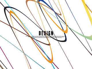 White background with gradient colorful ribbon pattern. White background with modern graffiti pattern.