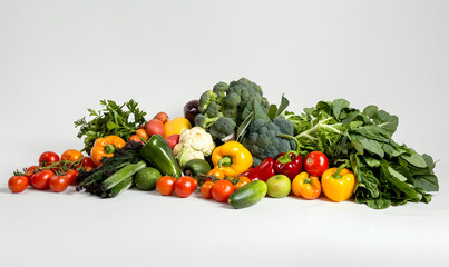 vegetable and fruits photo or illustrator on white background