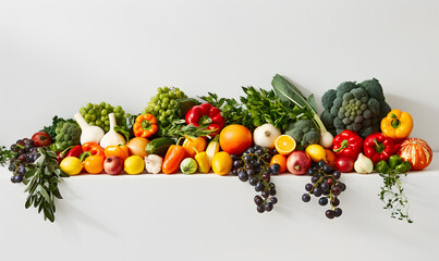 vegetable and fruits photo or illustrator on white background