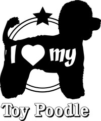 Toy Poodle dog silhouette, i love my dog, dog, dog breeds, logo, vector, monogram, silhouette, logo design, animal, illustration, icon, sign, design, black, wild, symbol, pet, nature,