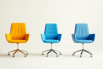 Color armchair. Modern designer chair on white background. Texture chair.