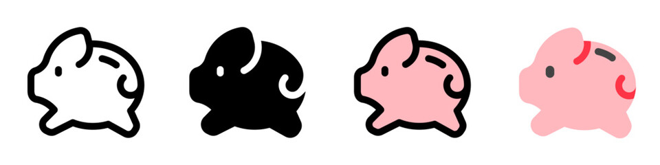 Editable piggy bank vector icon. Part of a big icon set family.  Finance, business, investment, accounting. Perfect for web and app interfaces, presentations, infographics, etc