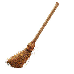 Broomstick, Halloween accessory, png isolated on an empty background