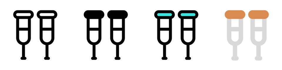 Editable crutches vector icon. Part of a big icon set family. Perfect for web and app interfaces, presentations, infographics, etc
