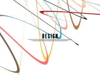 White background with gradient colorful ribbon pattern. White background with modern graffiti pattern.