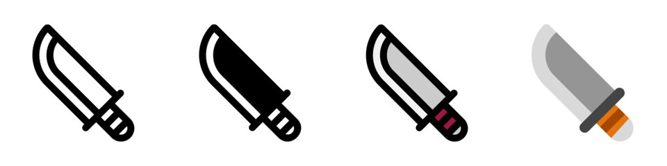 Editable knife, machete, hunting knife vector icon. Part of a big icon set family. Perfect for web and app interfaces, presentations, infographics, etc