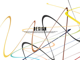 White background with gradient colorful ribbon pattern. White background with modern graffiti pattern.