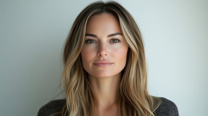 Naklejka premium Freckled Woman with Blonde Hair