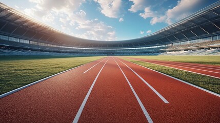running track in a stadium for professional athletes fitness and race training outdoor competition track meet used for sprint events and marathon performance with sports speed and endurance