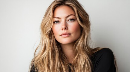 Naklejka premium Freckled Woman with Blonde Hair