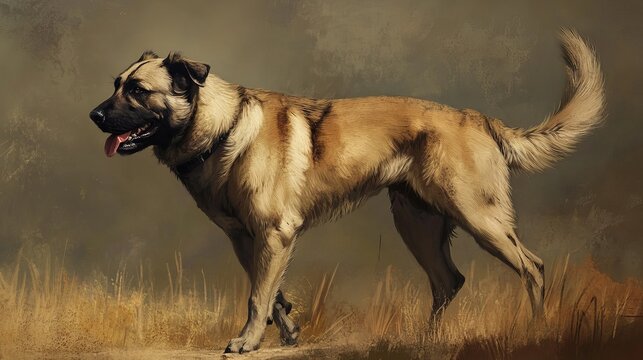 The Turkish Sivas Kangal dog, known for its imposing size and remarkable strength, stands as a symbol of loyalty and bravery.