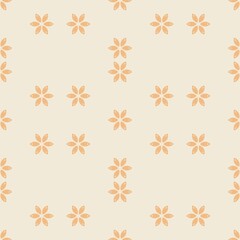 Geometric Element Illustration. Classic Floral Tile Ornament. Ceramic Background Pattern. Brown Orange Vintage Ceramic Floor Wallpaper Motif. 