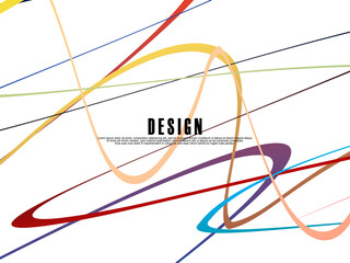 White background with gradient colorful ribbon pattern. White background with modern graffiti pattern.