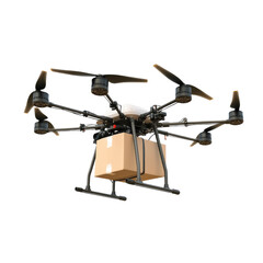 Drone delivering package during daytime operation