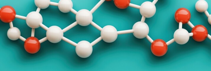 A Close Up View of Fructose Molecules, a Chemical Structure Illustration