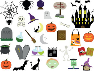 big pack of full color halloween designs