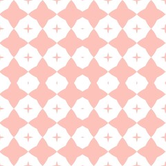 Geometric Element Illustration. Modern Tile Ornament. Ceramic Background Pattern. Pink White Soft Ceramic Floor Wallpaper Motif. 