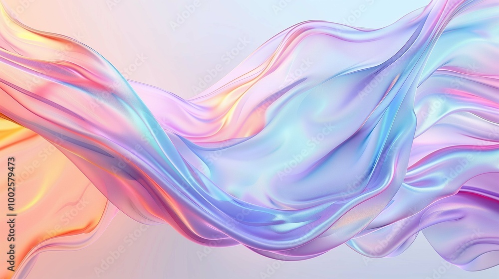 Poster surreal fluid liquids captured dynamic background image. abstract flowing ornament 3d illustration w