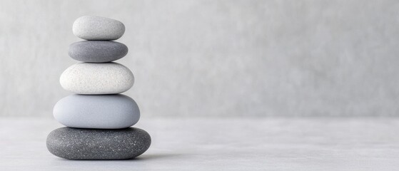 Stack of Stones, Minimalist Zen Design Element