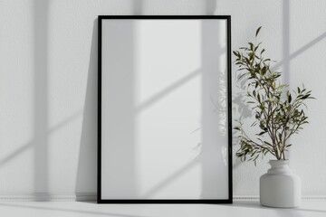 A3 Poster Mockup on White Background created with Generative AI