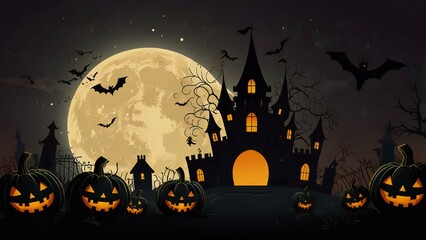 halloween background with pumpkin