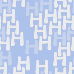 Seamless Wallpaper Background Letter Alphabet Light Blue Ice Word Name Card Gift Wrap