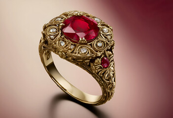 golden ring with diamonds