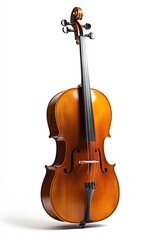 Fototapeta premium Elegant cello isolated on white, musical concept