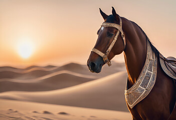 horse in the desert
