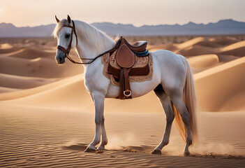horse in desert