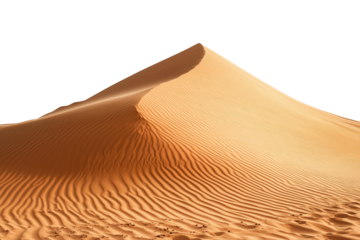 Detailed sand dune pile isolated on white