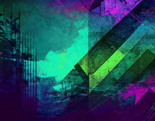 Abstrat Green Background With Industrial Vibe and Copy Space