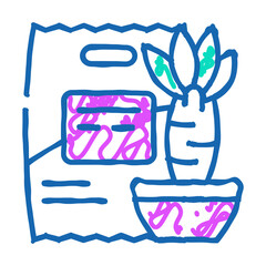 yucca food gluten free doodle icon sketch vector. yucca food gluten free sign. isolated symbol illustration