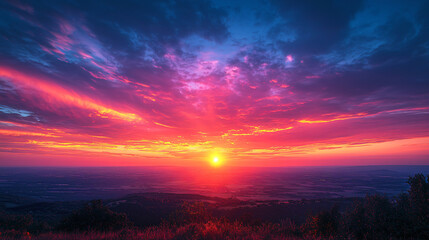 Fototapeta premium Stunning HD Sunset Landscape Background – Perfect for Desktop and Nature Wallpapers 