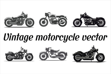 Naklejka premium Motorcycle Vector Silhouette