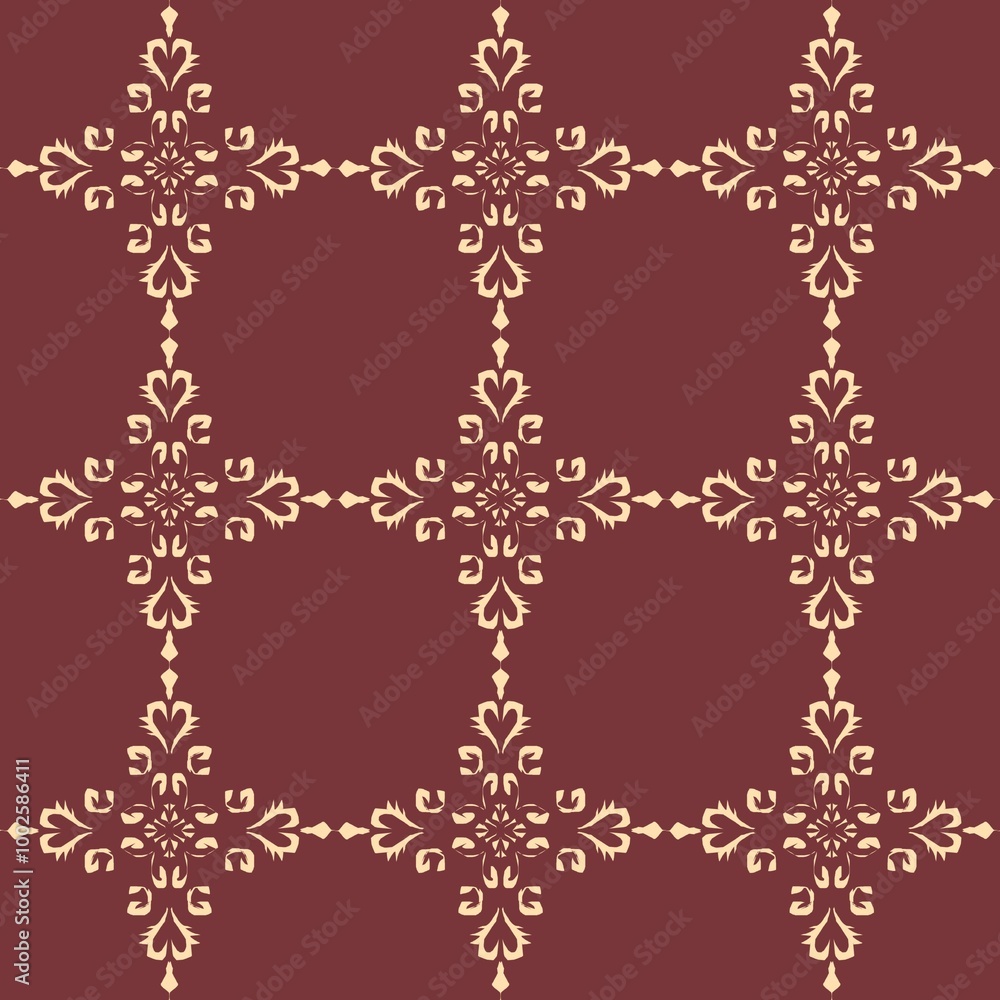 Fototapete luxury thai pattern soft purple background vector illustration. lai thai element pattern. lavender c