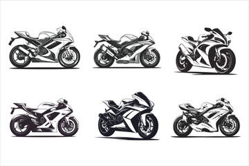 Naklejka premium Motorcycle Vector Silhouette