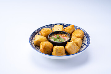Delicious Fried Snacks with Dipping Sauce