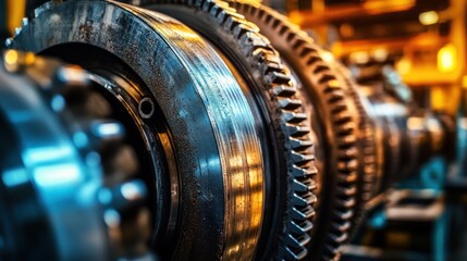 Fototapeta premium Close-up of Industrial Gears
