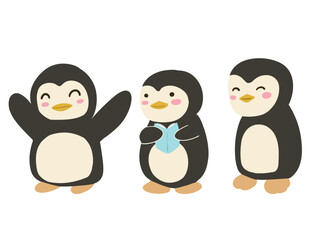 Cute illustration of playful pets including a penguin
Vector Elements 