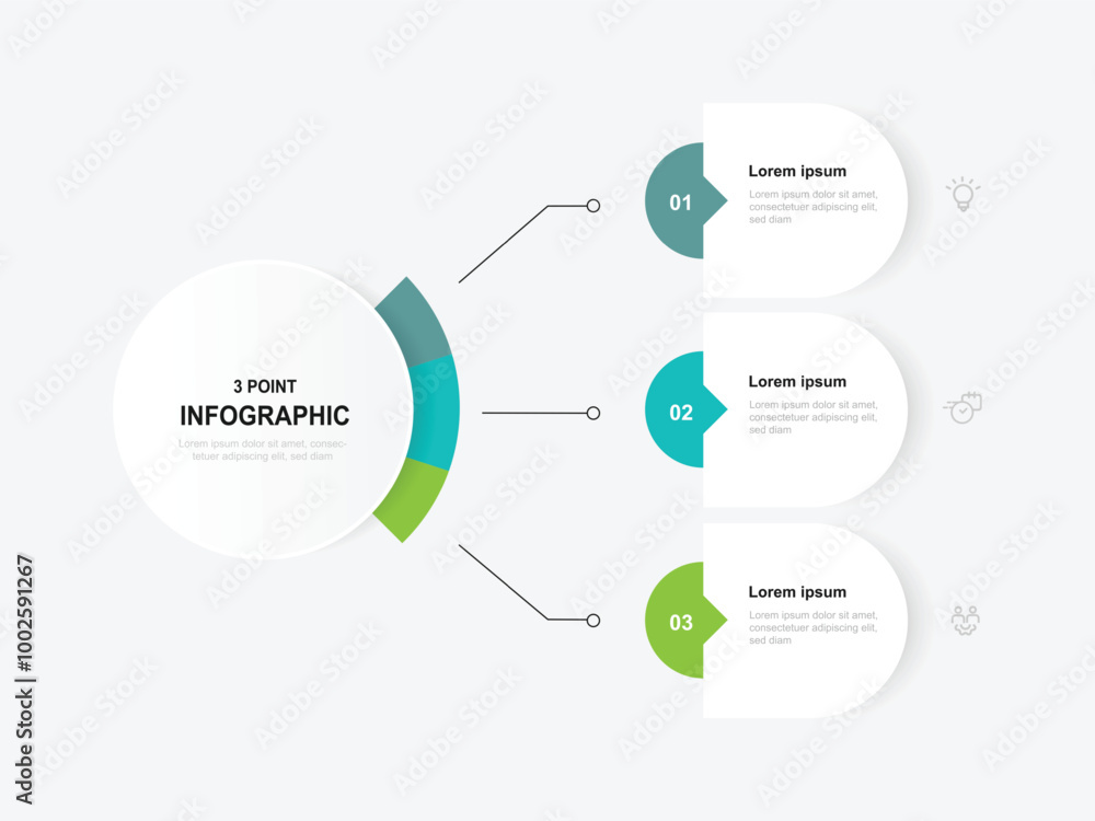 Poster Design template infographic vector with icons and 3 step process and diagram concept suitable for business information and web presentation