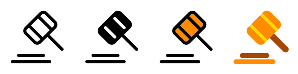 Editable gavel, law, hammer, auction vector icon. Part of a big icon set family. Perfect for web and app interfaces, presentations, infographics, etc