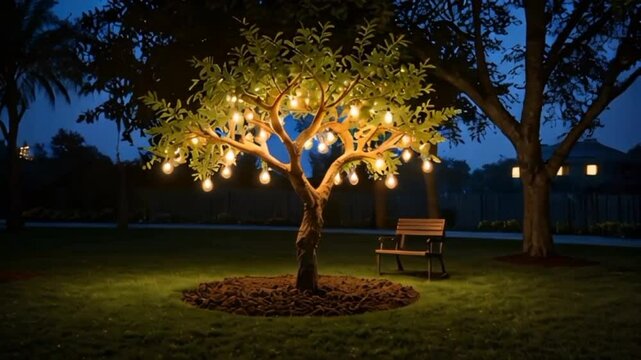 tree in night