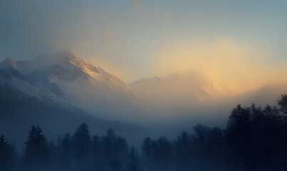 Obraz premium Stunning Nature Landscapes: Mountains, Forests, Oceans, and Serene Vistas.