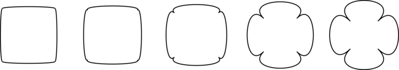 Different combinations of the geometric shape rectangle are in sets