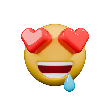 recommend clip art: heart eyes, in love emoji glossy 3d illustration