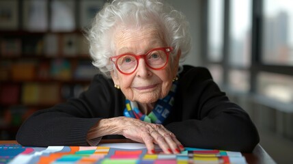 Vibrant Wisdom Celebrating the Creativity and Spirit of an Inspirational Senior Woman