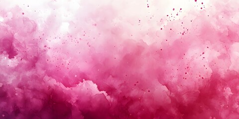 Fototapeta premium Abstract pink watercolor splash with soft pastel hues and delicate rose tones Ethereal cloud-like texture creates a dreamy atmosphere with fluid ink droplets and vibrant magenta accents
