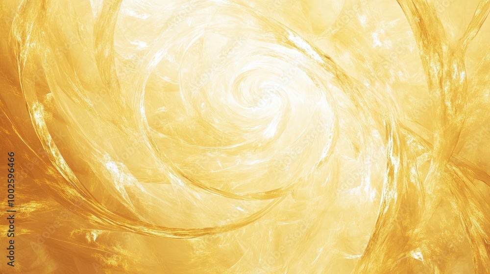 Poster abstract swirling trails representing hope create a captivating design on a golden-light yellow back